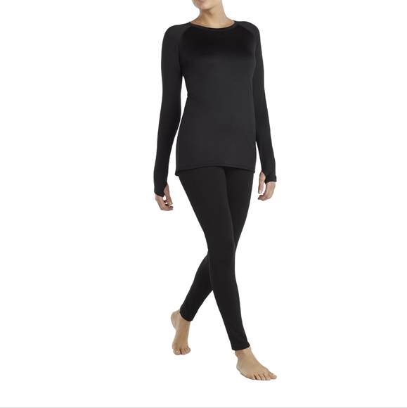 Cuddl Duds Women's Plush Warmth Crew Neck Base Layer Top - Picture 5 of 6